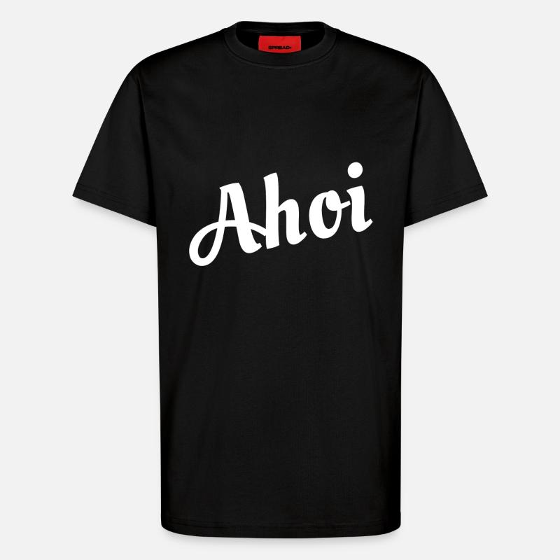 Ahoi - T-Shirt - made by SPREAD - SOLID BLACK
