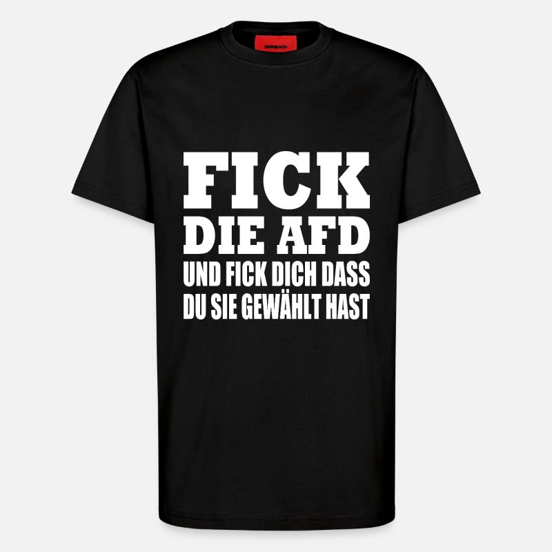 Afd - T-Shirt - made by SPREAD - SOLID BLACK