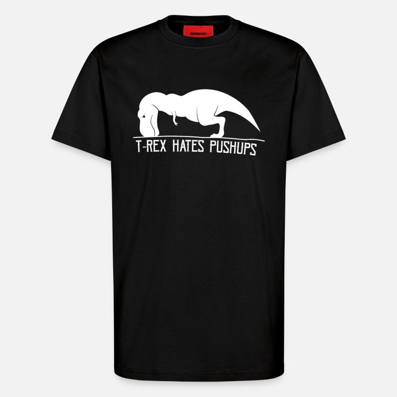 T-Rex n'aime pas tractions - T-shirt bio décontracté fabriqué en UE - SOLID BLACK