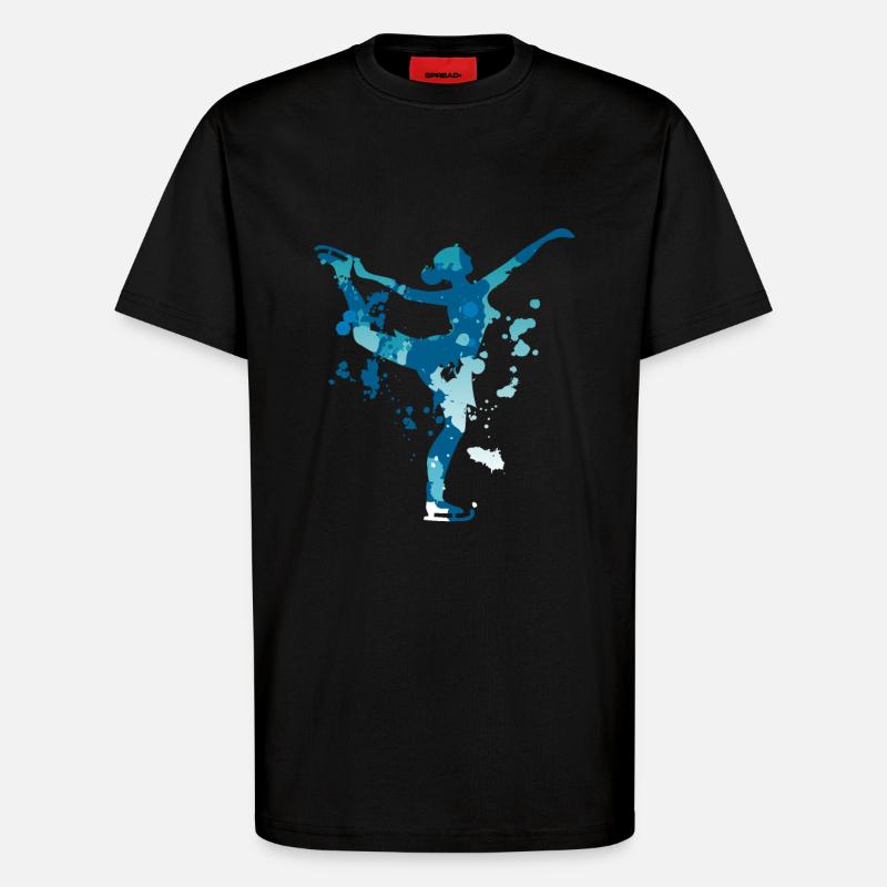 Eiskunstlauf splash - T-Shirt - made by SPREAD - SOLID BLACK
