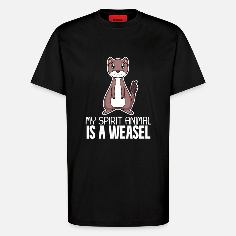 Wiesel - T-Shirt - made by SPREAD - SOLID BLACK