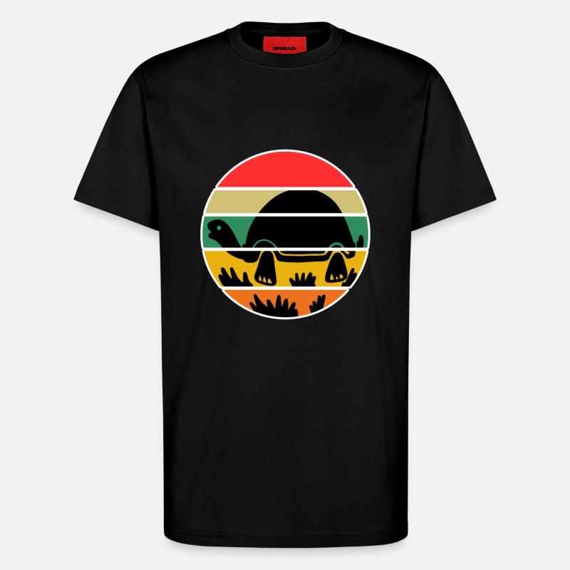 Turtle - T-Shirt - made by SPREAD - SOLID BLACK