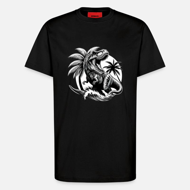 Brüllender T-Rex Dinosaurier Geschenk - T-Shirt - made by SPREAD - SOLID BLACK