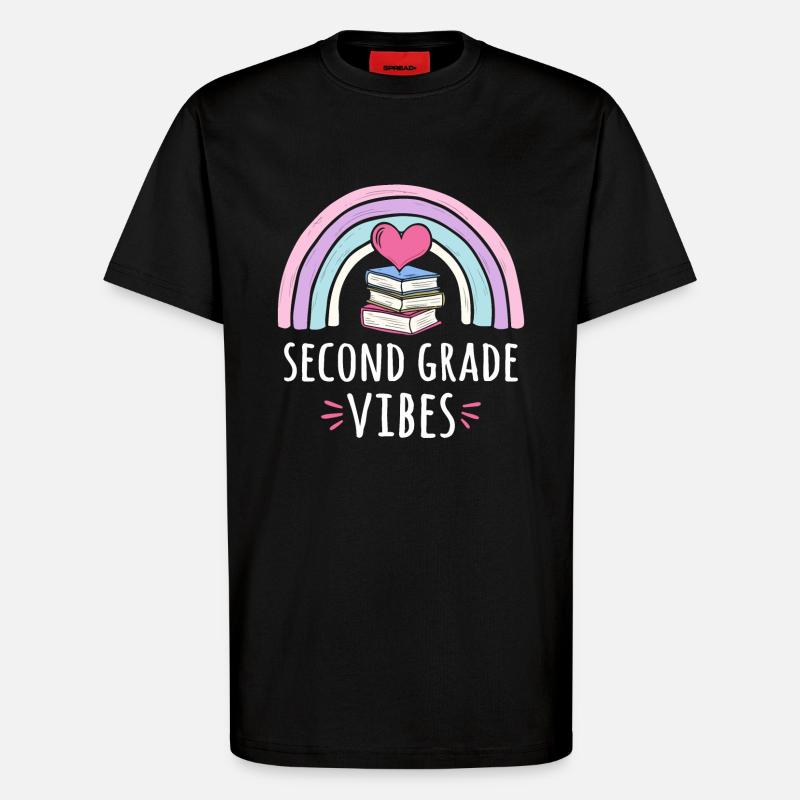 Second Grade Vibes - T-Shirt - made by SPREAD - SOLID BLACK