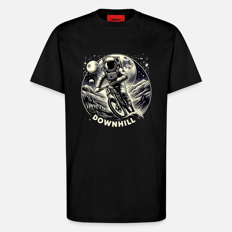 Conception de descente d’astronaute - T-shirt bio décontracté fabriqué en UE - SOLID BLACK