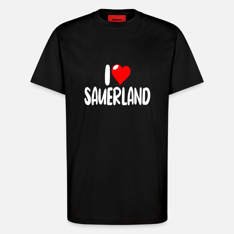 Sauerland - T-Shirt - made by SPREAD - SOLID BLACK