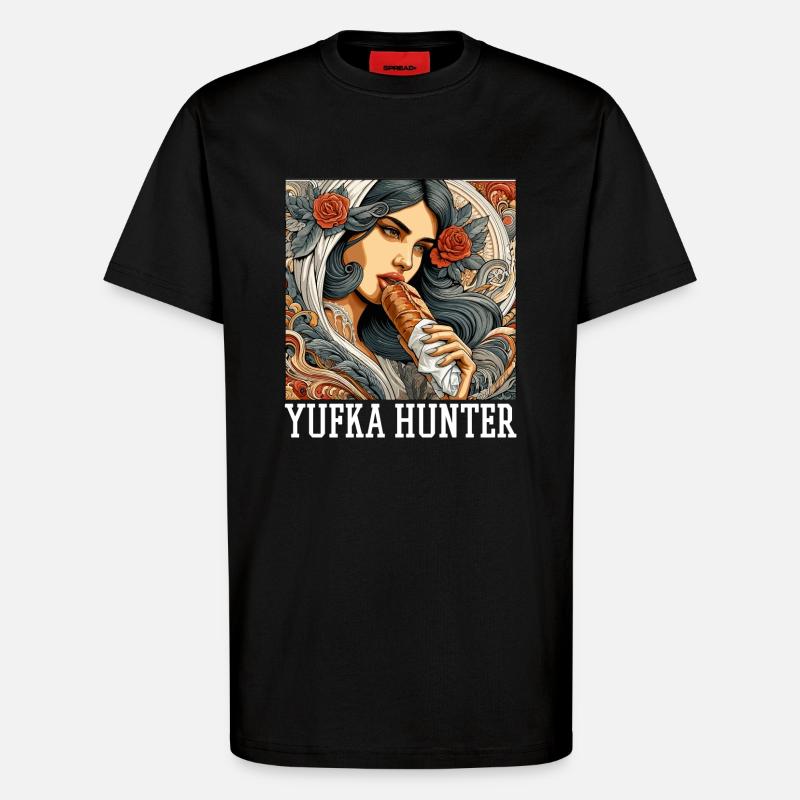 Yufka Hunter Kebab Gift - T-Shirt - made by SPREAD - SOLID BLACK
