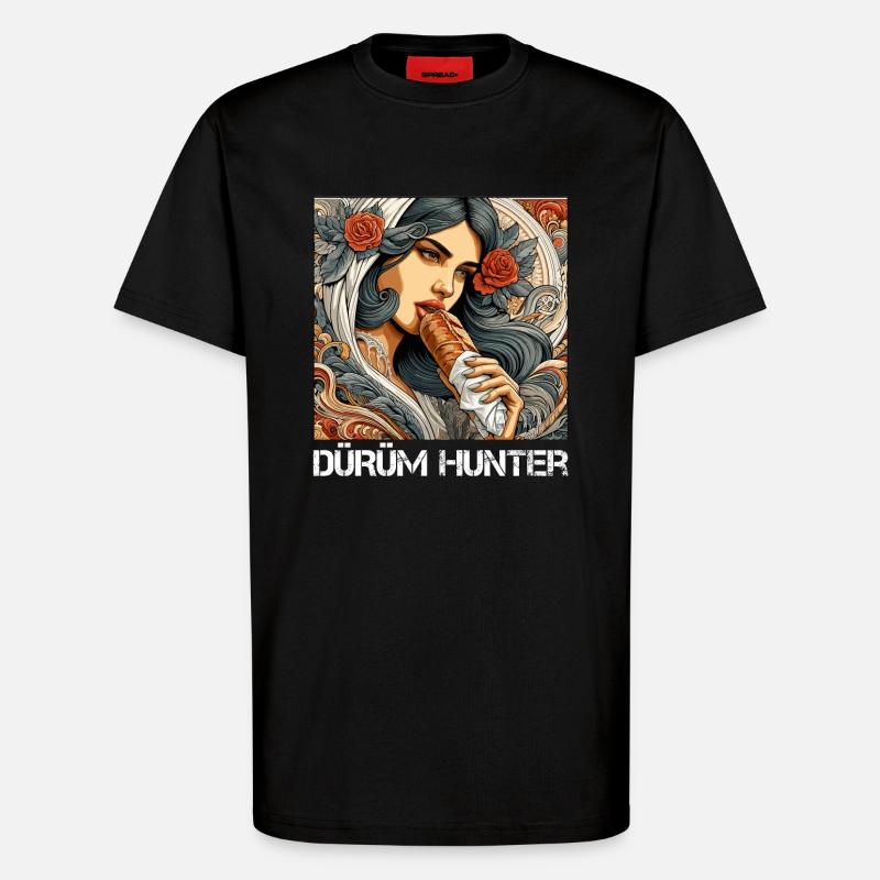 Dürüm Hunter Kebab Gift - T-Shirt - made by SPREAD - SOLID BLACK