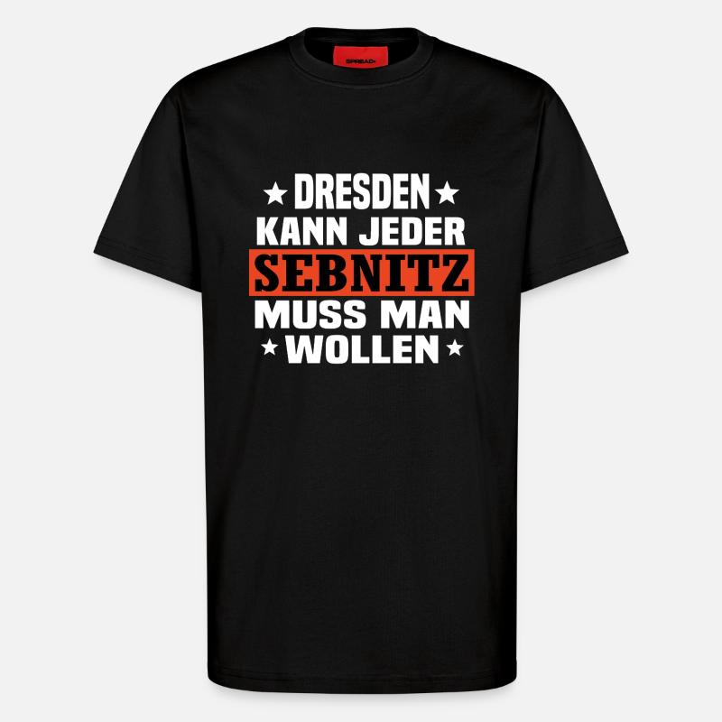 Sebnitz - T-Shirt - made by SPREAD - SOLID BLACK