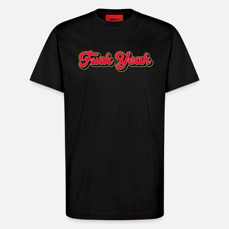 Verdammt ja, 3D Red Script - T-Shirt - made by SPREAD - SOLID BLACK