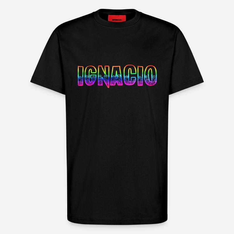 ignacio rs regenbogen - T-Shirt - made by SPREAD - SOLID BLACK