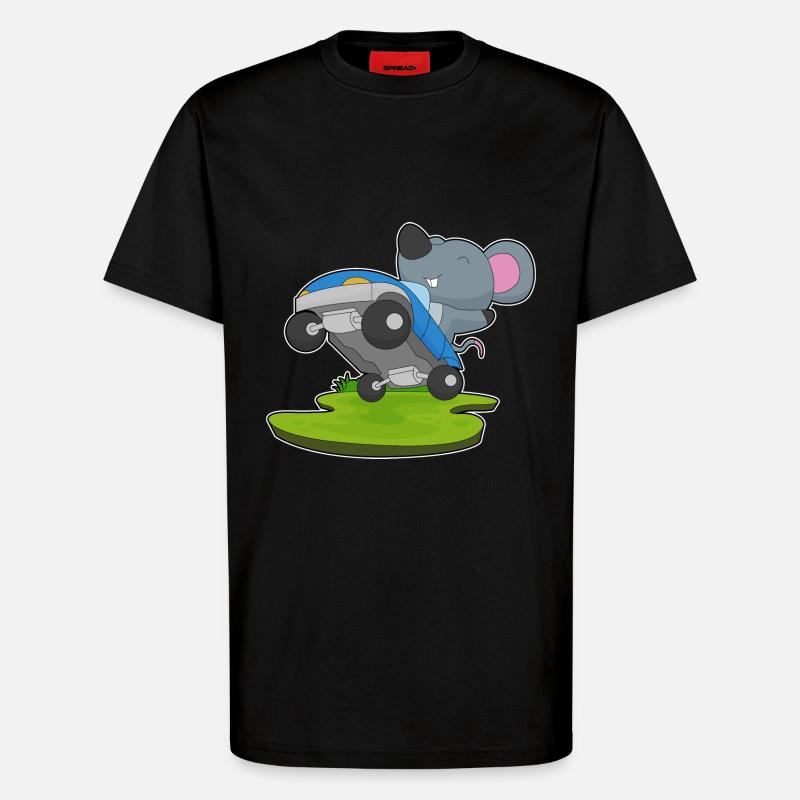 Mouse Auto - T-Shirt - made by SPREAD - SOLID BLACK