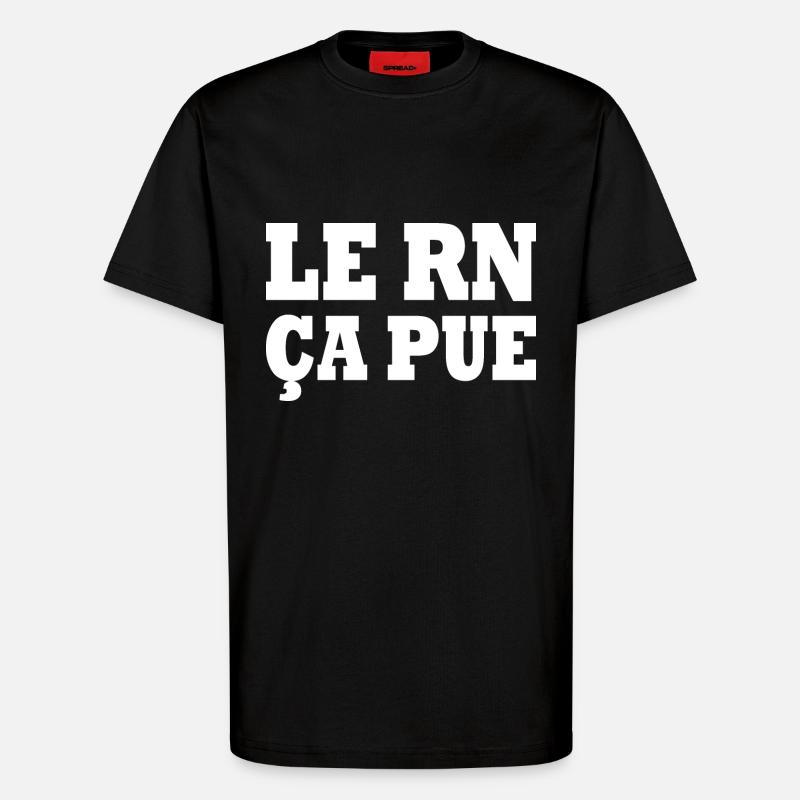 le rn ça pue - T-shirt bio décontracté fabriqué en UE - SOLID BLACK
