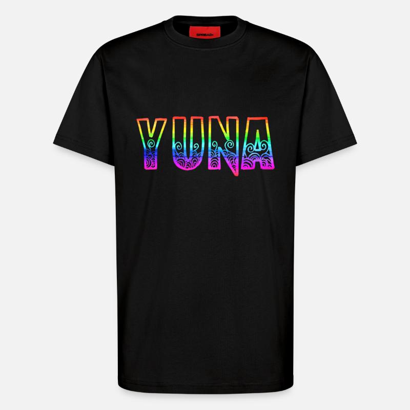 yuna rs regenbogen - T-Shirt - made by SPREAD - SOLID BLACK