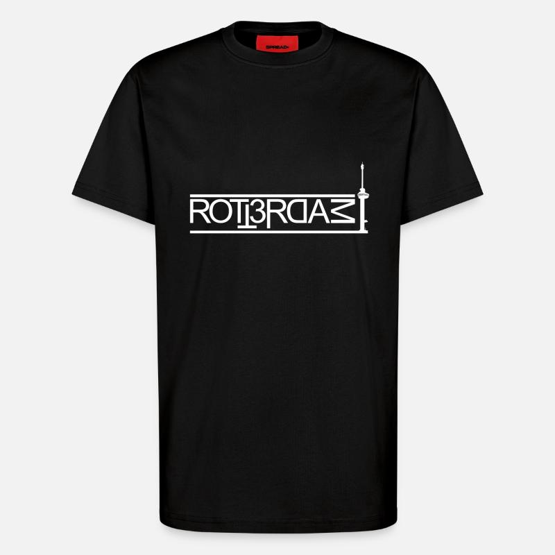 Rotterdam - T-Shirt - made by SPREAD - SOLID BLACK