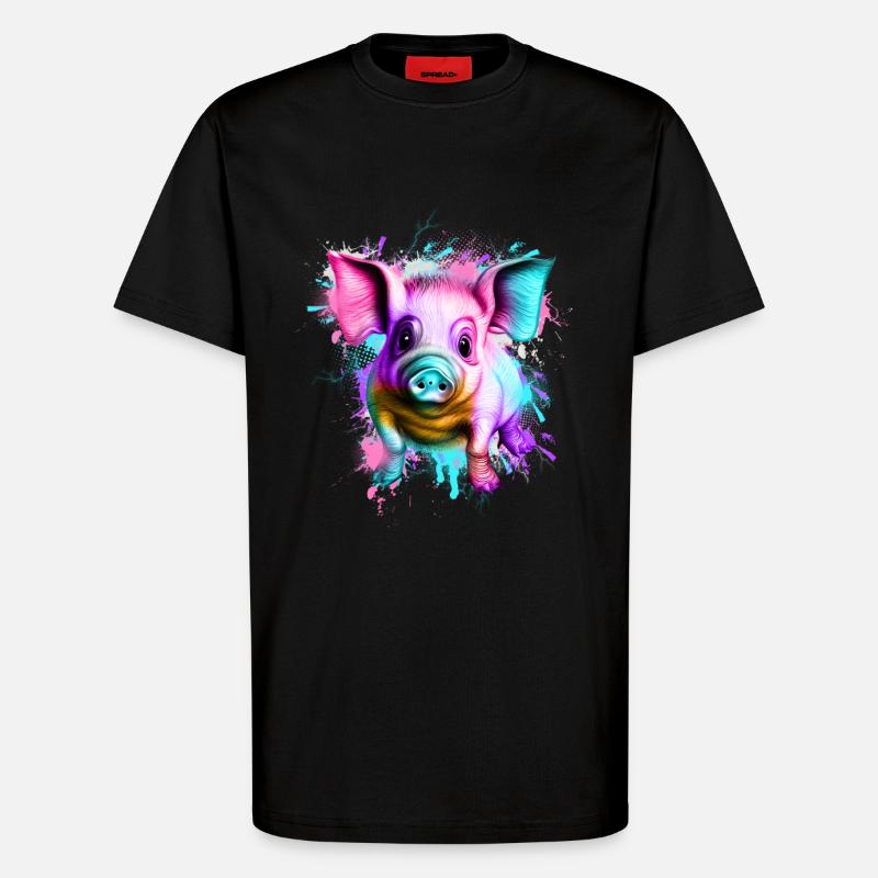 Schwein - T-Shirt - made by SPREAD - SOLID BLACK