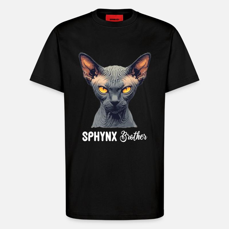 Sphynx Kätzchen Sphynx Katze - T-Shirt - made by SPREAD - SOLID BLACK