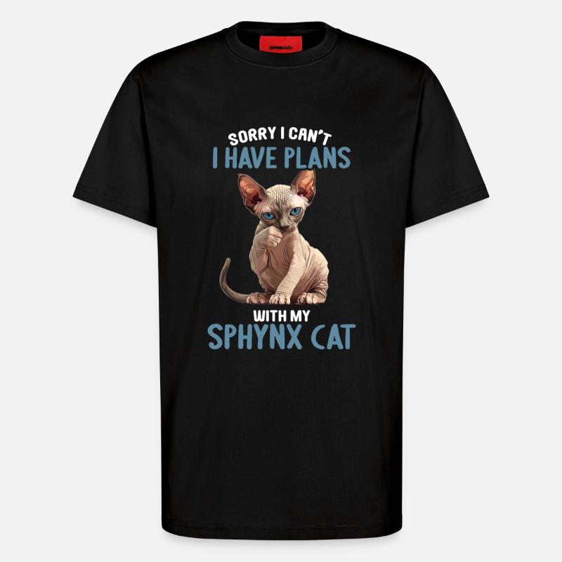 Sphynx Kätzchen Sphynx Katze - T-Shirt - made by SPREAD - SOLID BLACK