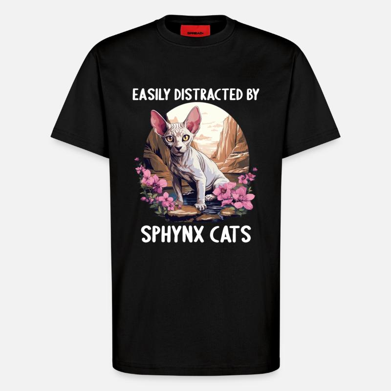 Sphynx Kätzchen Sphynx Katze - T-Shirt - made by SPREAD - SOLID BLACK