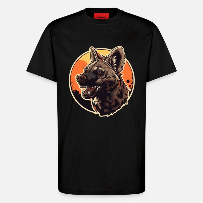 Loups d’Aardwolf - T-shirt bio décontracté fabriqué en UE - SOLID BLACK