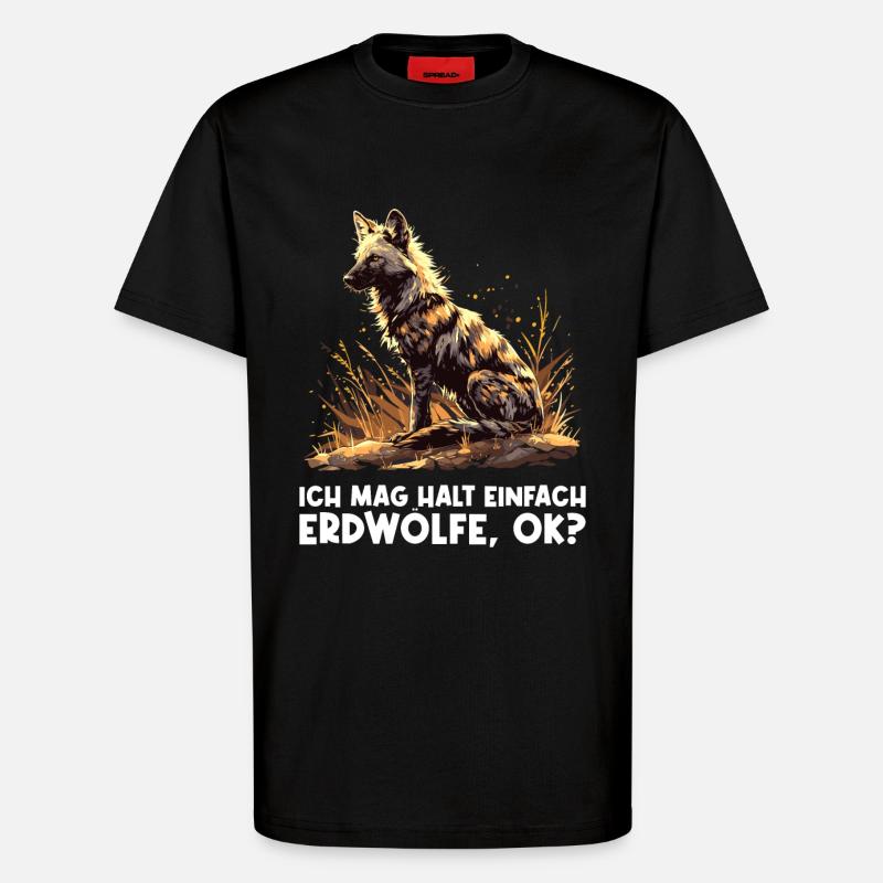 Erdwölfe Erdwolf - T-Shirt - made by SPREAD - SOLID BLACK