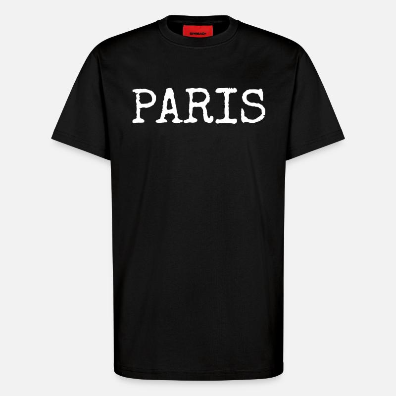 Paris - T-shirt bio décontracté fabriqué en UE - SOLID BLACK