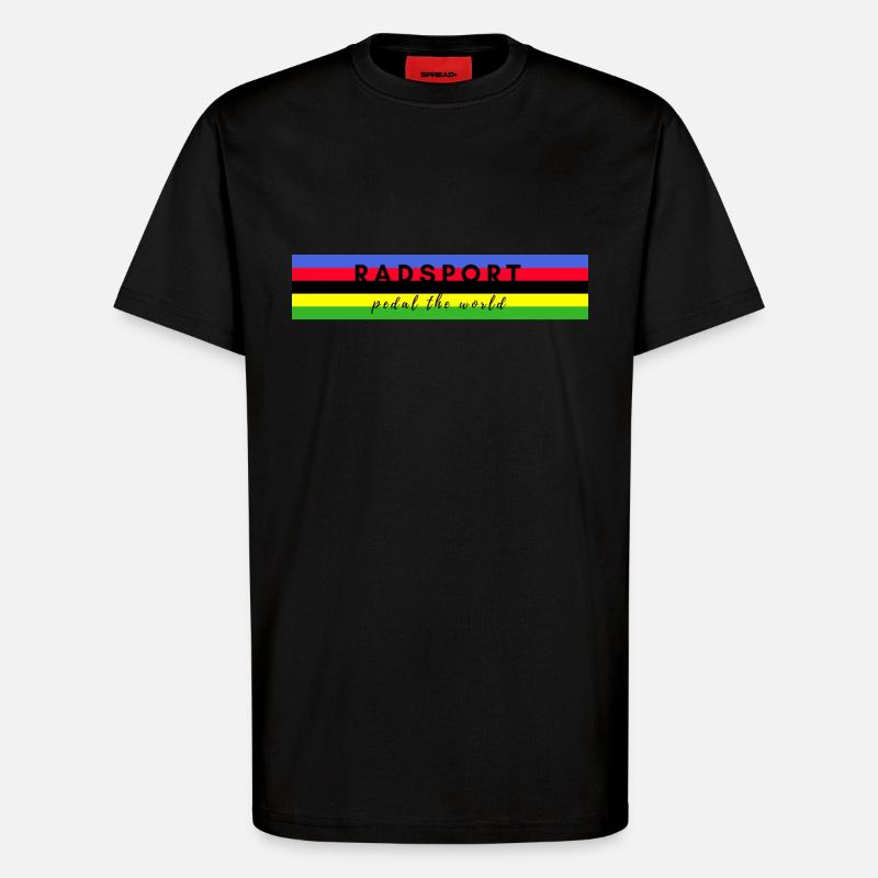 Champion du monde de cyclisme - T-shirt bio décontracté fabriqué en UE - SOLID BLACK