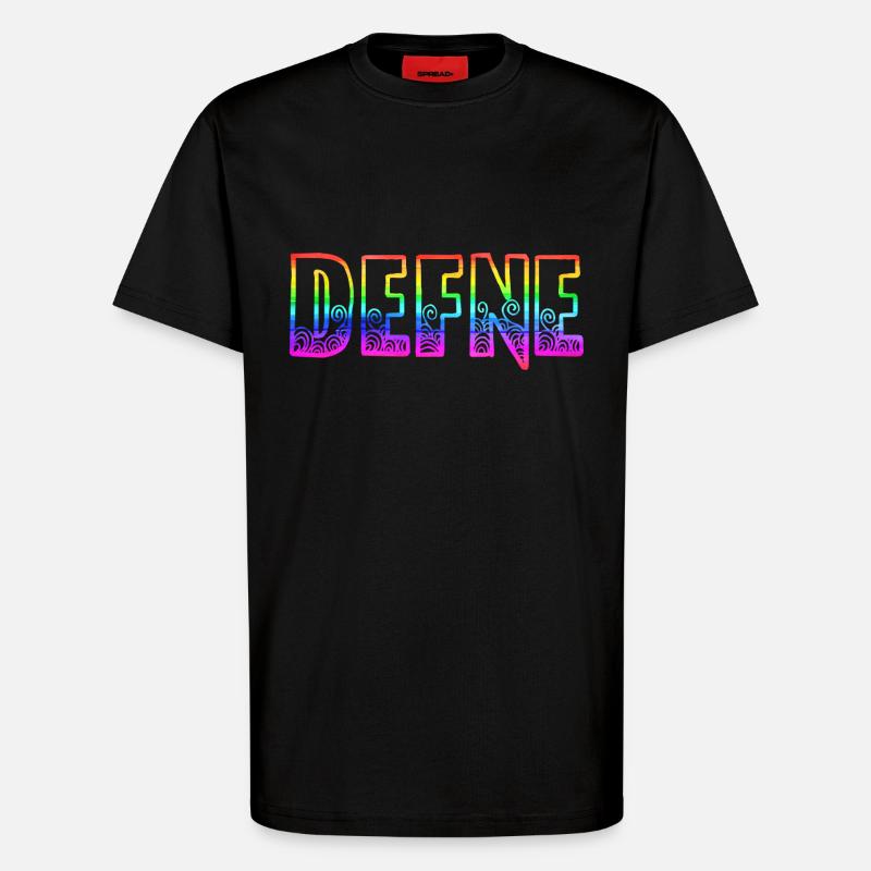 defne rs regenbogen - T-Shirt - made by SPREAD - SOLID BLACK