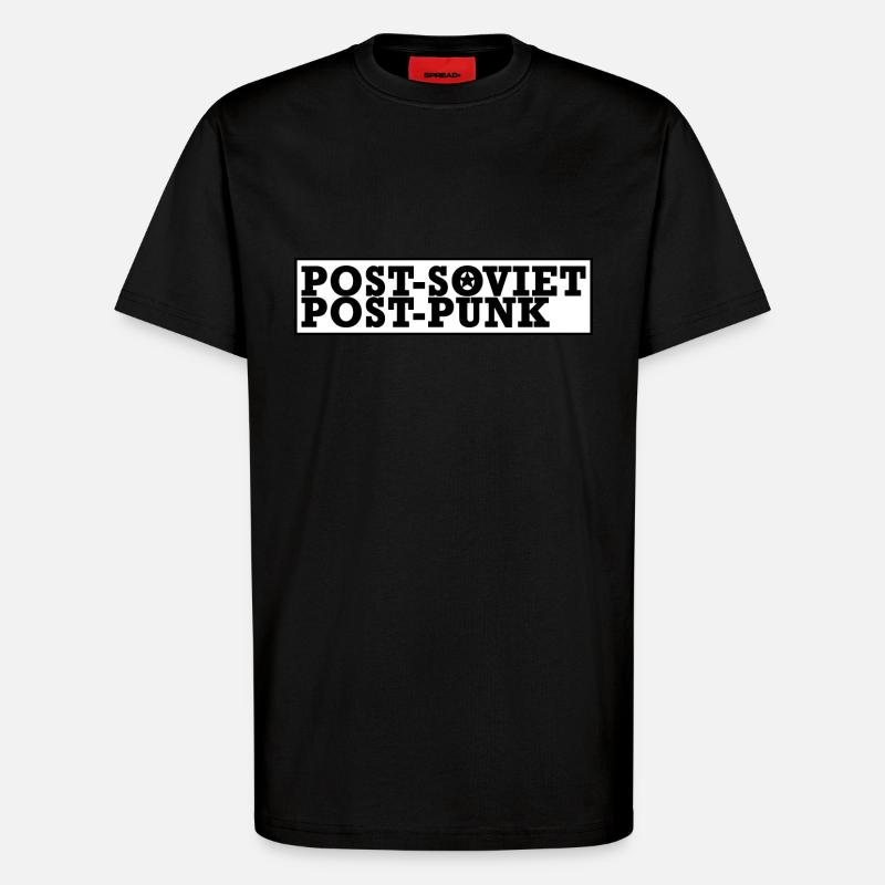 Post-Soviet Post-Punk - T-Shirt - made by SPREAD - SOLID BLACK