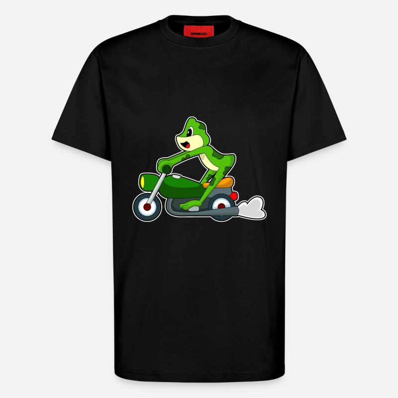 Frog Motorcycle - T-Shirt - made by SPREAD - SOLID BLACK