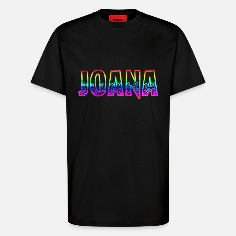 joana rs regenbogen - T-Shirt - made by SPREAD - SOLID BLACK