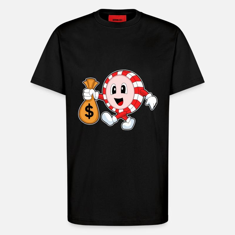 Poker Chips Poker - T-Shirt - made by SPREAD - SOLID BLACK