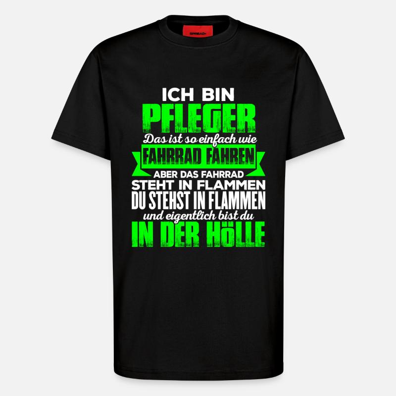 PFLEGER - Hölle - T-Shirt - made by SPREAD - SOLID BLACK