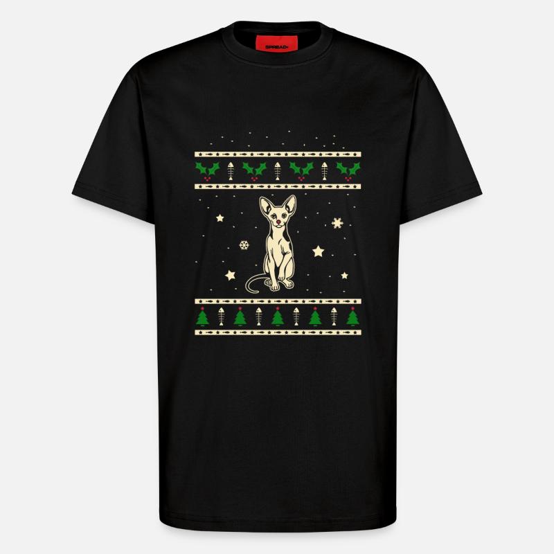 Sphynx Weihnachtsgeschenk - T-Shirt - made by SPREAD - SOLID BLACK