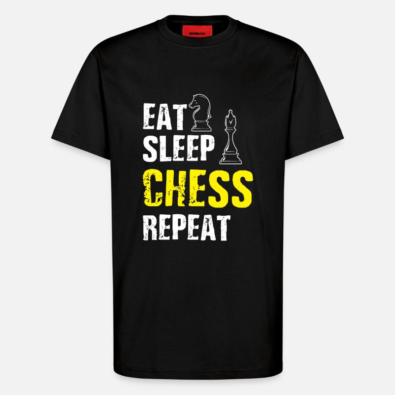 Schach Schachspieler Geschenkidee - T-Shirt - made by SPREAD - SOLID BLACK