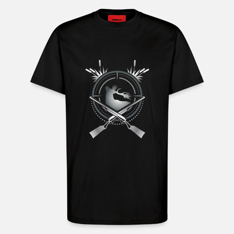 Deer hunter - T-Shirt - made by SPREAD - SOLID BLACK