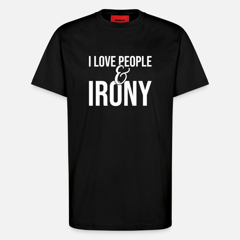 I hate people - T-Shirt - made by SPREAD - SOLID BLACK