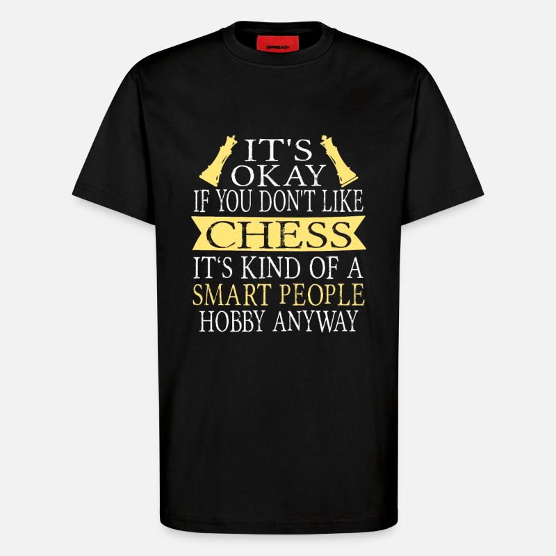 Chess - T-shirt bio décontracté fabriqué en UE - SOLID BLACK