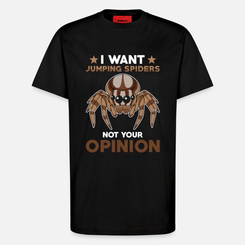 Jumping Spider Saying - T-Shirt - made by SPREAD - SOLID BLACK