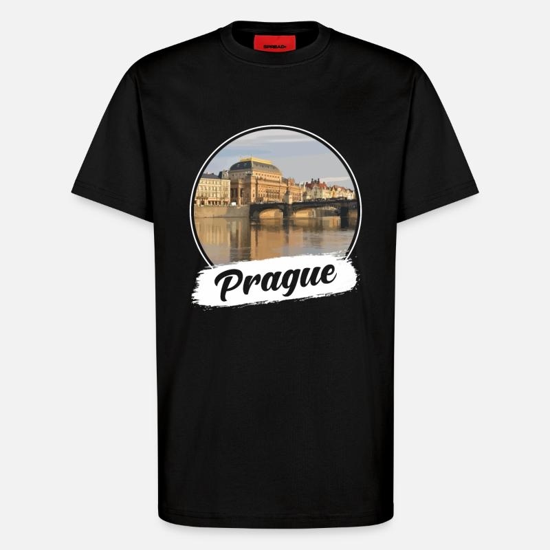 Prag Souvenir - T-Shirt - made by SPREAD - SOLID BLACK