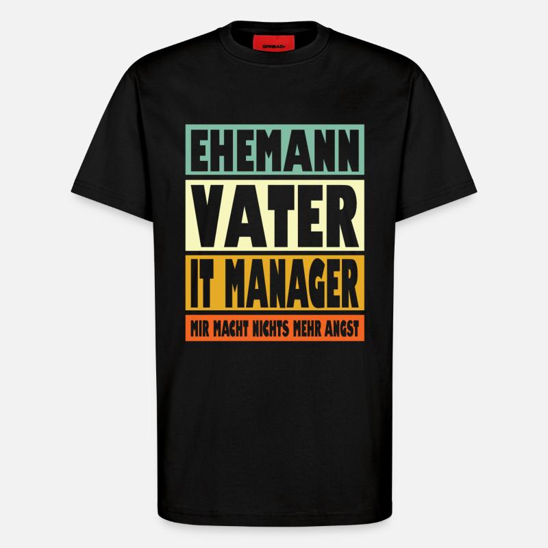 It Manager Vater Ehemann Held - T-Shirt - made by SPREAD - SOLID BLACK