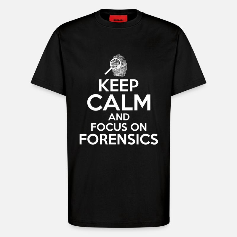 Forensiker Forensische Wissenschaft - T-Shirt - made by SPREAD - SOLID BLACK