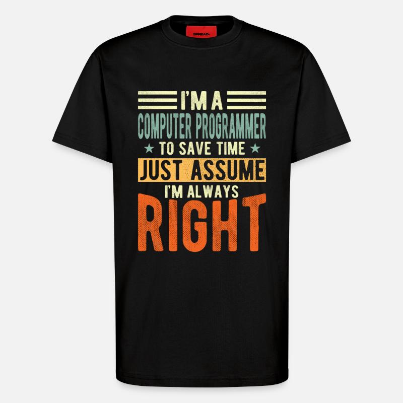 Computer programmer - T-Shirt - made by SPREAD - SOLID BLACK
