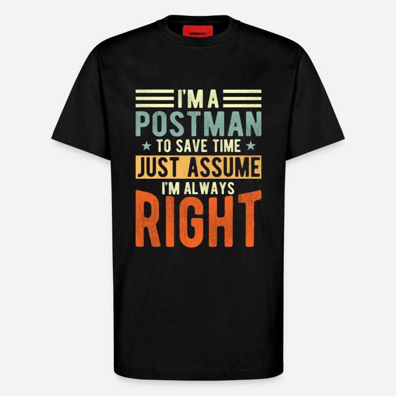 Postbote - T-Shirt - made by SPREAD - SOLID BLACK