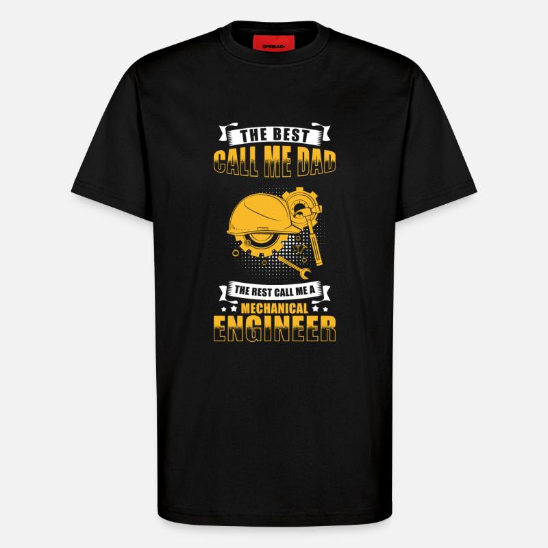 Mechanical Engineer Dad - T-Shirt - made by SPREAD - SOLID BLACK