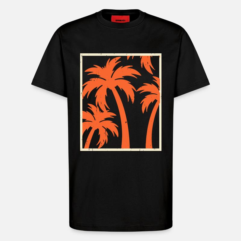 Palmen - T-Shirt - made by SPREAD - SOLID BLACK