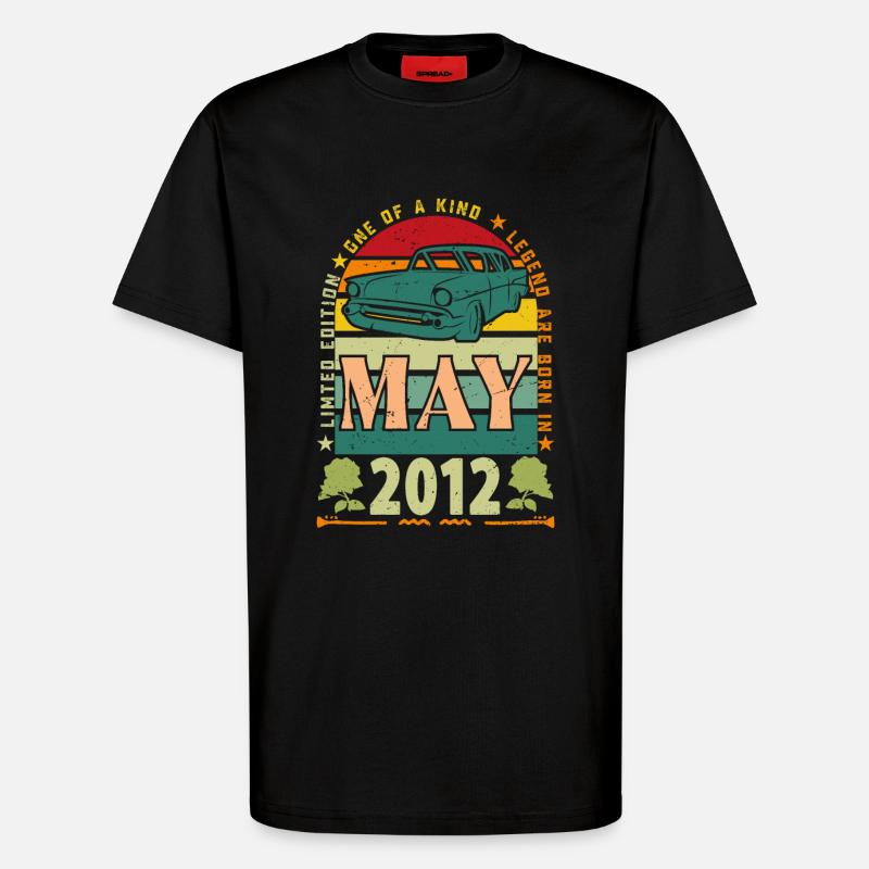 May 2012, May 2012, May 2012. - T-Shirt - made by SPREAD - SOLID BLACK