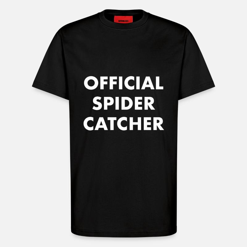 Official Spider Catcher - T-Shirt - made by SPREAD - SOLID BLACK
