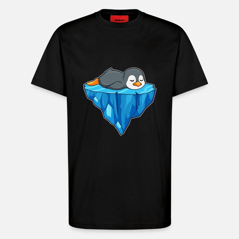 Penguin on ice floe - T-Shirt - made by SPREAD - SOLID BLACK