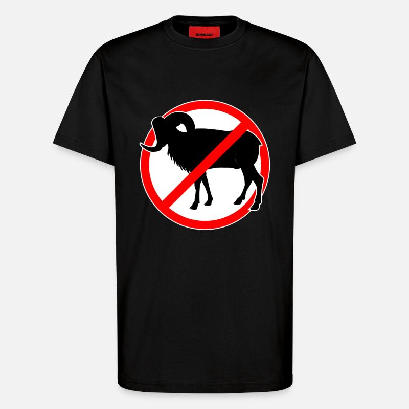 Chèvres ou mouflons interdits - chèvre - T-shirt bio décontracté fabriqué en UE - SOLID BLACK